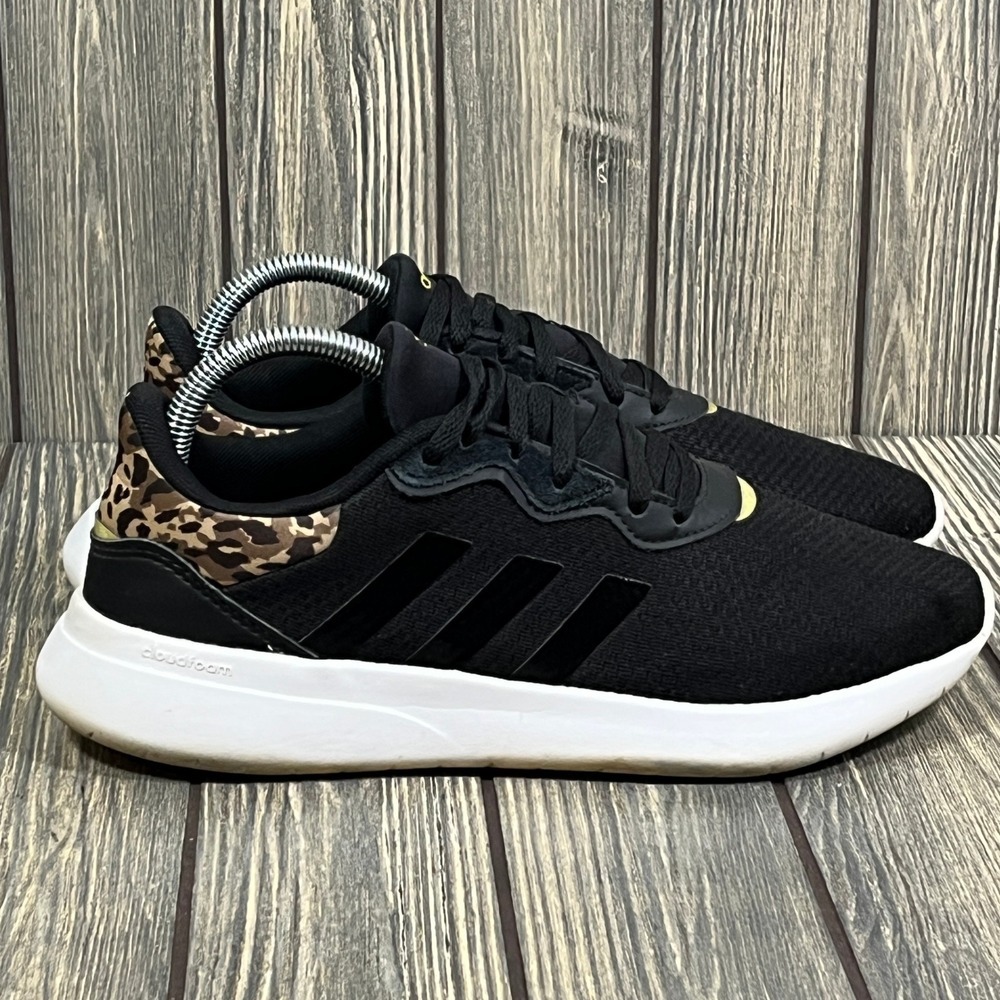 Adidas Puremotion Cloudfoam Sneaker Women 8.5 Black Leopard Print GW1440 Running